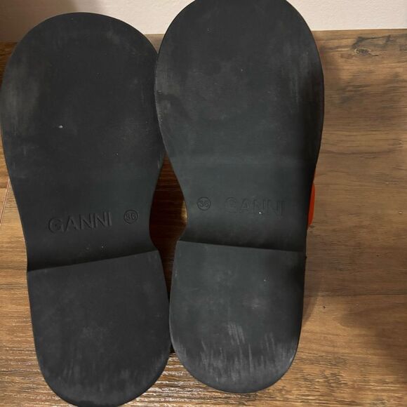 GANNI Retro Pool Platform Puffy Slide Sandals in Orange Dot Com  MSRP $325 - Picture 10 of 10